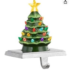 Mr. Christmas Illuminated Green Tree Stocking Hanger SET OF 2
